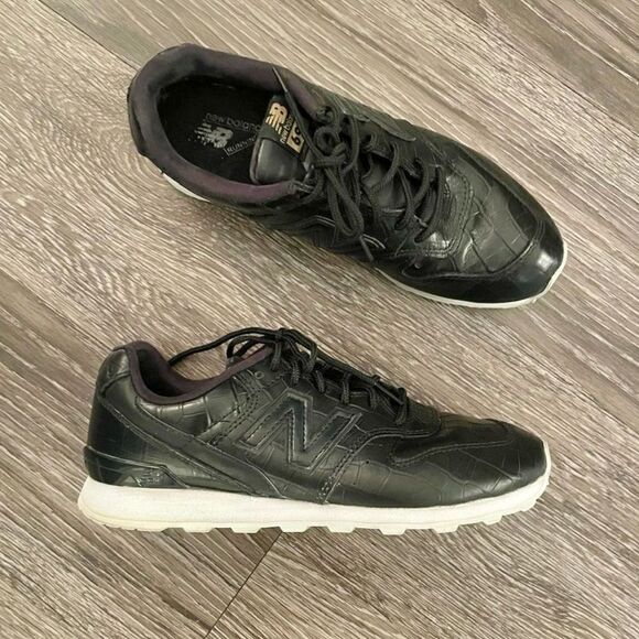 New Balance Shoes - New balance Leather 696 Black/White WL696CRB